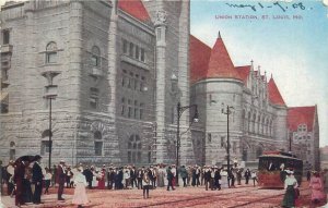 United States St. Louis tram Union Station tramway 1908 