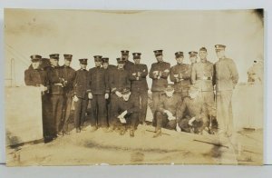 RPPC Officers on the SS TIVIVES Ship Real Photo c1918 Postcard P8