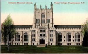 Thompson Memorial Library Vassar College Poughkeepsie NY Vintage Postcard K14