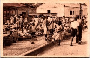 Cameroon Douala Cameroun Vue sur le Marche Vintage Postcard C270