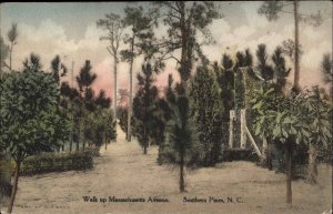 Southern Pines SC Massachusetts Avenue 1900s-20s Vintage Postcard