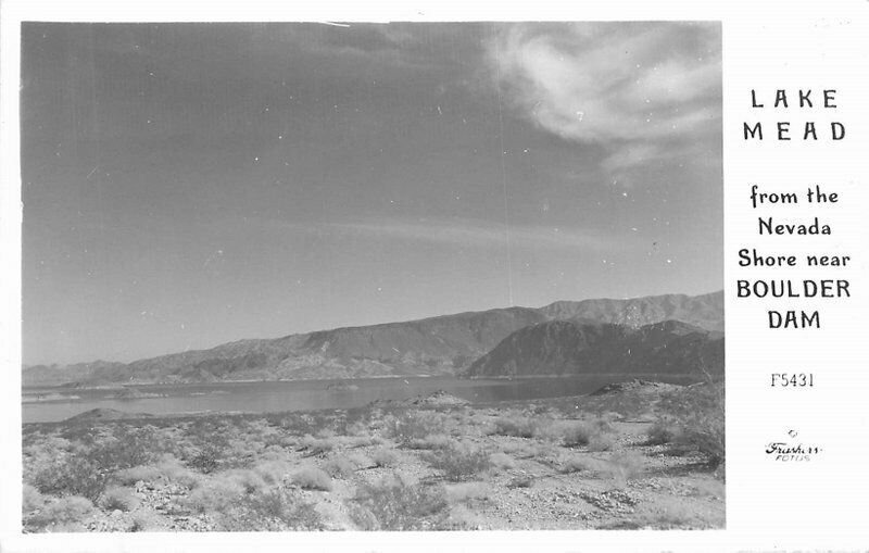 Nevada Lake Mead Boulder Dam Frasher F5431 RPPC Photo Postcard 22-4721