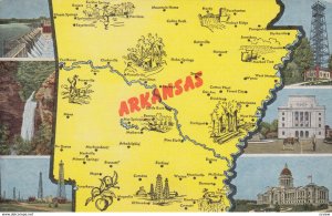 ARKANSAS , USA , Map , 1930s-40s