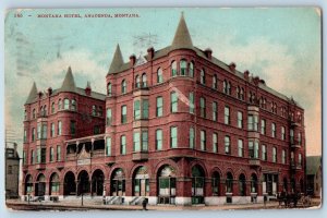 Anaconda Montana MT Postcard Montana Hotel Exterior View Building 1907 Vintage