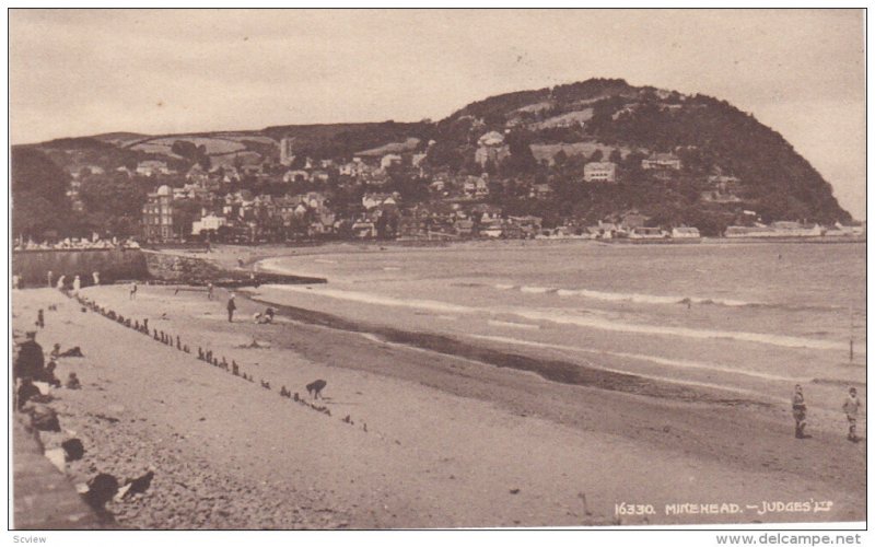 Partial Scene Of The Beach, MINEHEAD (Somerset), England, UK, 1900-1910s