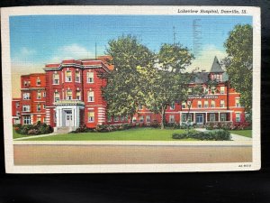 Vintage Postcard 1941 Lakeview Hospital Danville Illinois (IL)