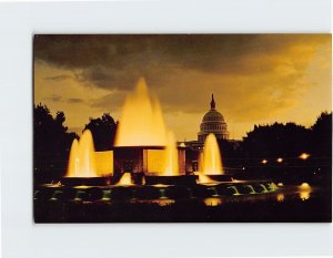 Postcard Washington D. C. At Night Washington District of Columbia USA