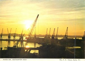 England Postcard Southampton dock winter sun scenic view