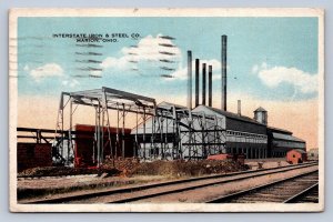 J92/ Marion Ohio Postcard c1910 Interstate Iron & Steel Co Factory  362