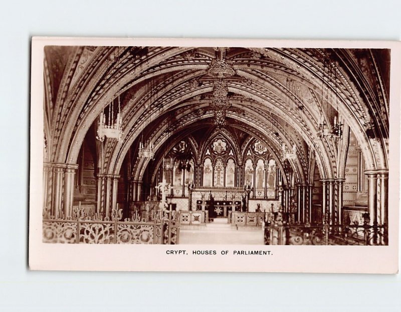 Postcard Crypt Houses Of Parliament London England