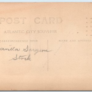 c1900s Atlantic City, NJ Cute Young Lady Girl RPPC Real Photo Postcard ID'd A122