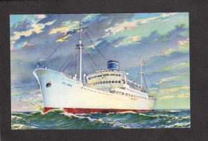 Steamer Steamship Rio Jachal Steam Ship Argentina Mercante Del Estado Postcard