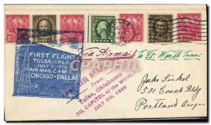 Letter USA 1st Flight Tulsa Chicago Dallas July 15, 1928