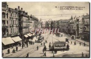 Old Postcard Antwerp Meir Square