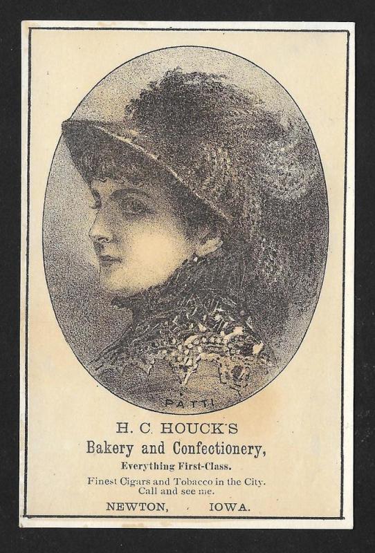 VICTORIAN TRADE CARD HC Houck's Bakery & Confectionery
