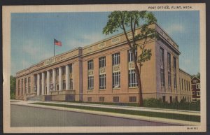 Michigan FLINT Post Office pm1950 ~ Linen