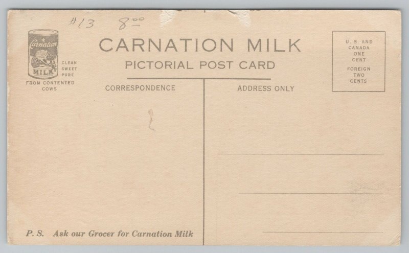 Advertising~Exhibit Palace Front View~Fresh Milk~Vintage Postcard 