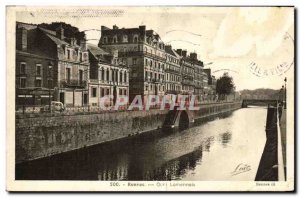 Postcard Old Quai Lamennais Rennes