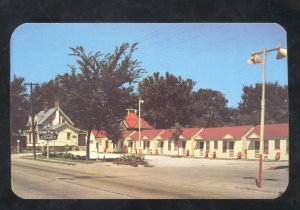 JACKSONVILLE ILLINOIS SMITH'S MOTOR COURT VINTAGE ADVERTISING POSTCARD