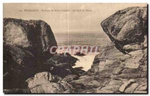Old Postcard Rochers Penmarch Saint Guenole Le Saut du Moine
