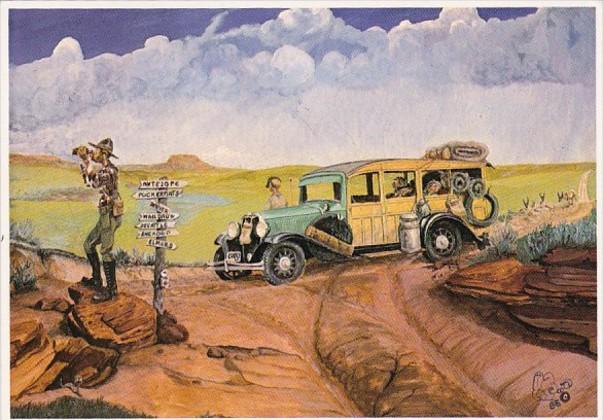 South Dakota Looking For Wall Drug In The Old Days Painting By Boots Reynolds