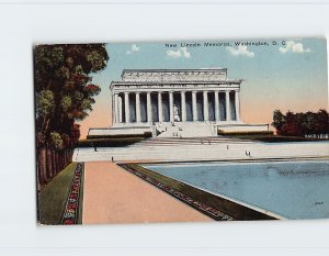 Postcard New Lincoln Memorial, Washington, District of Columbia