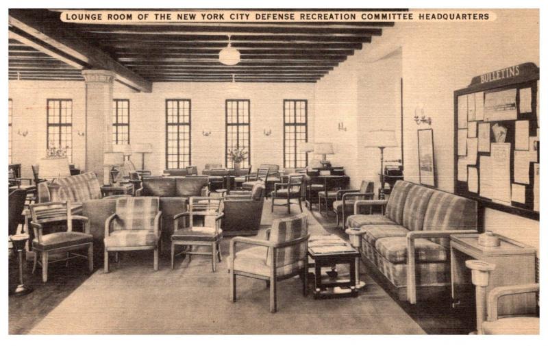 New York City Lounge Room Defense Recreation Committee Headquarters