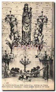 Old Postcard Sainte Marie sur Mer Interior of the Church of Our Lady of the T...