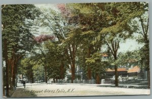 GLEN FALLS NY GLEN STREET ANTIQUE POSTCARD