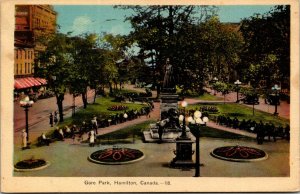 VINTAGE POSTCARD GORE PARK AT HAMILTON ONTARIO CANADA WHITE BORDER c. 1925