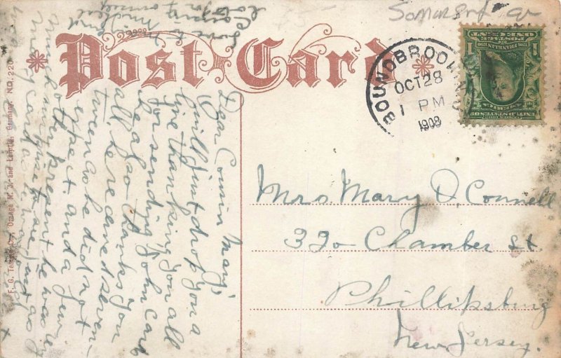 1908 Raritan River, Somerville, NJ Postcard - Tichnor & Co. Divided Back