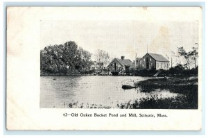 Old Oaken Bucket Pond Mill Scituate MA Massachusetts Postcard (AP18)