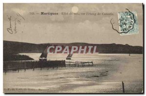 Postcard Old Martigues Night Effect and I'Etang Caronte