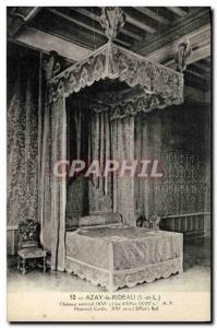 Old Postcard Azay Le Rideau Chateau of National Bed & # 39enfant