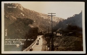 Vintage Postcard 1901-1907 National Hwy, Route 40, Cumberland, Maryland (RPPC)