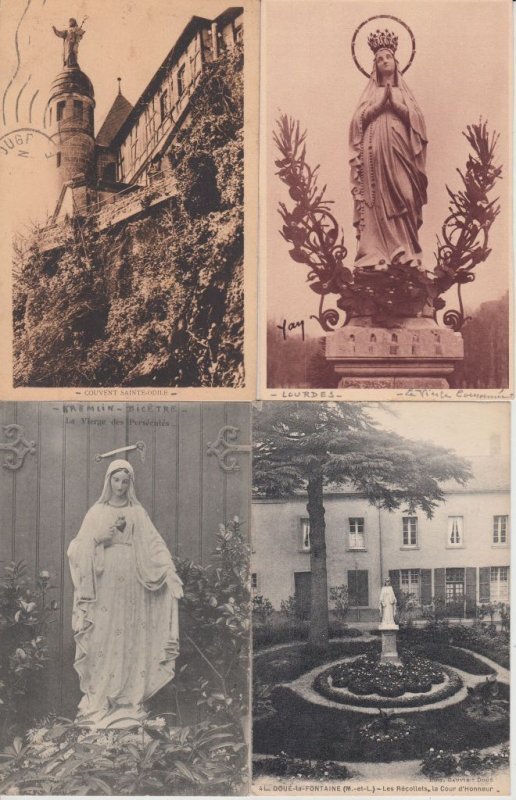 RELIGION CATHOLIC STATUES CROSSES France 700 Vintage Postcards pre-1940 (L5777)