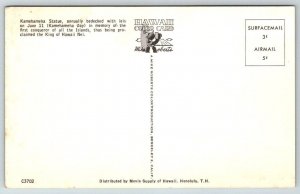 Kamehameha Statue - Hawaii - Postcard