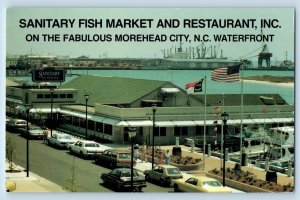 Morehead City North Carolina NC Postcard Sanitary Fish Market Restaurant Inc.