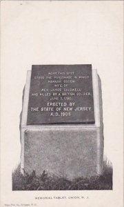 New Jersey Union Memorial Tablet
