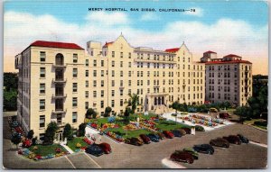 Mercy Hospital San Diego California Medical Building Ground Landscapes Postcard