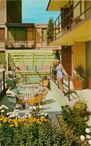 Curtis Motor Lodge roadside Minneapolis Minnesota Teich linen Postcard 20-11950