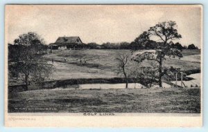 MONMOUTH, Illinois IL ~ GOLF COURSE LINKS 1908 Warren County  Postcard