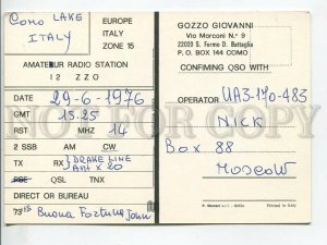 464529 1976 year Italy Como radio QSL card to USSR