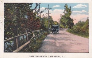 Illinois Greetings From Galesburg 1927