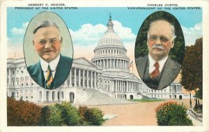 District Columbia Hoover Political Washington News Tichnor 1929 Postcard 22-7358