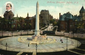 Vintage Postcard 1910's Mckinley Monument Buffalo New York N. Y.