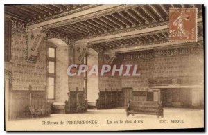 Old Postcard Chateau de Pierrefonds The Hall of Dukes