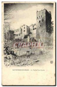 Old Postcard Sauverre De Bearn La Vieille Tour Carree