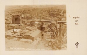 NOGALES SONORA MEXICO-VISTA PARCIAL-MF REAL PHOTO POSTCARD 1940s