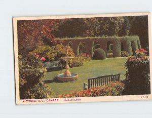 Postcard Butchart Gardens Victoria Canada